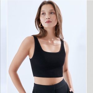 Babaton sculpt knit cropped tank